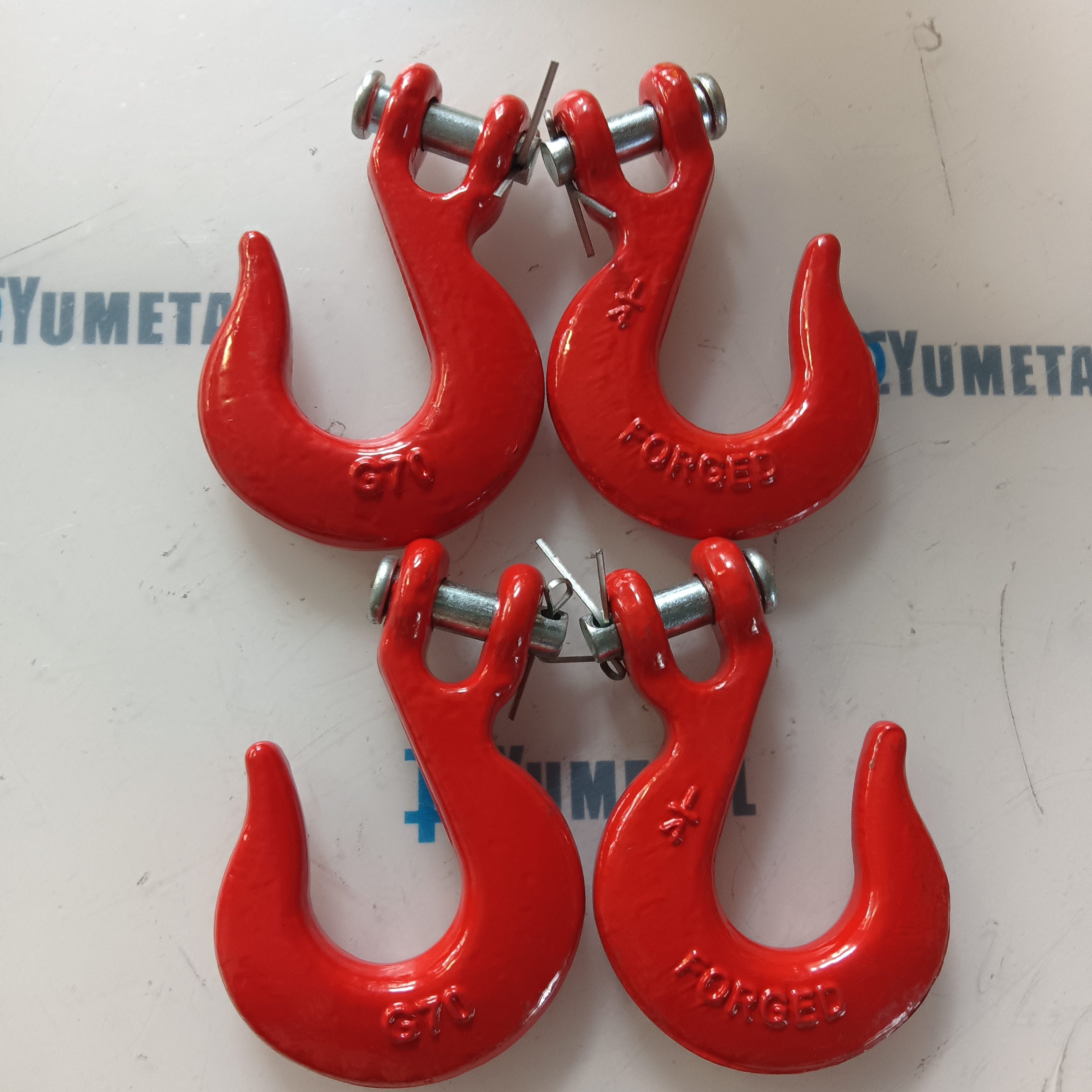 CLEVIS GRAB HOOK - RED PAINTED, A-331