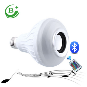 Remote Control Color changing led music bulb e27 music playing RGB smart led light bulb