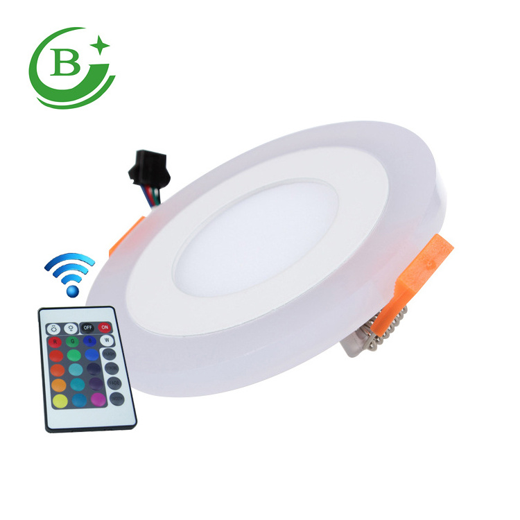 remote control atmosphere lighting round shape 24W rgb led light panel