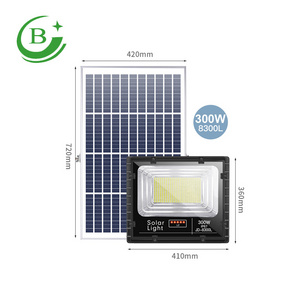 Excellent quality lower heat smart sensor battery indicator 300W led solar flood light