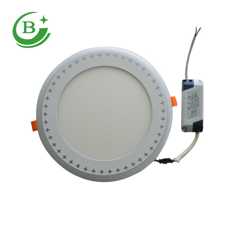 Recessed Ceiling Lamp rgb round double color 6w+3w led ceiling panel light