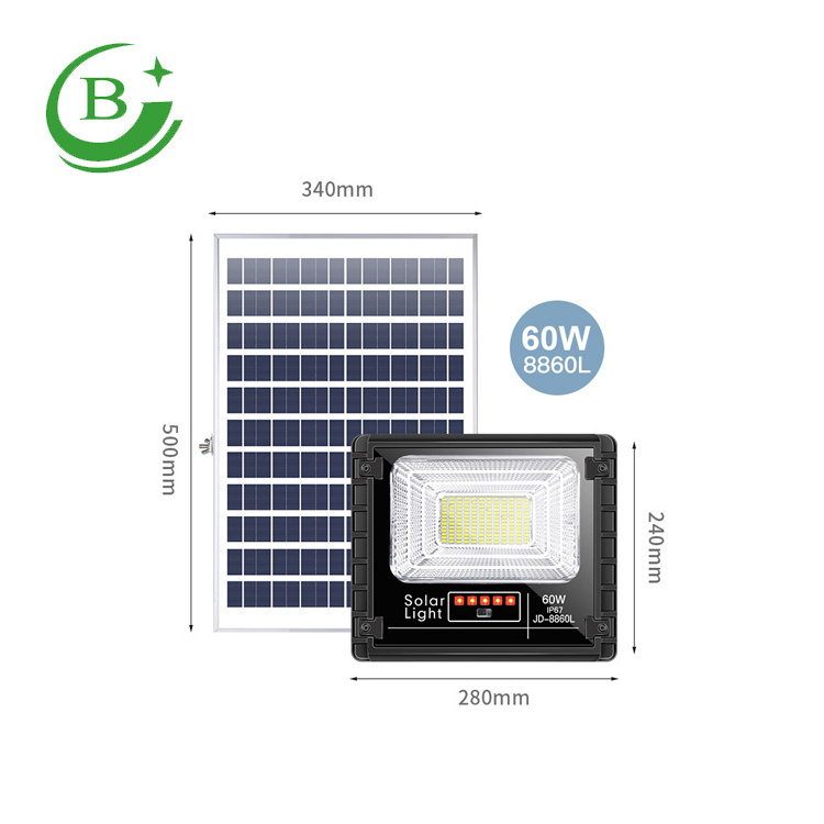 Excellent quality lower heat smart sensor battery indicator 300W led solar flood light