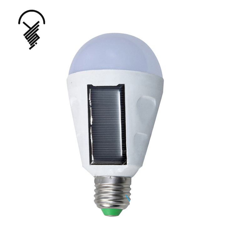 Best selling solar power light bulb 7w led rechargeable emergency light bulb