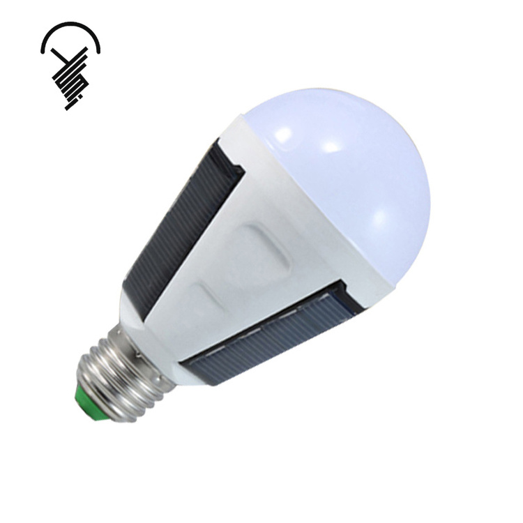 Hot sale portable E27 Emergency solar rechargeable bulb lamp Energy saving Home Led solar light bulb