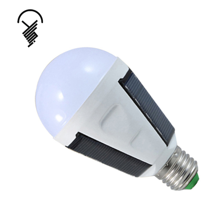 Hot sale portable E27 Emergency solar rechargeable bulb lamp Energy saving Home Led solar light bulb