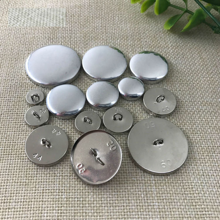 Garment Accessories Wholesale Aluminum Cover Buttons Sublimation Button Blanks Fabric Covered Buttons For Clothing