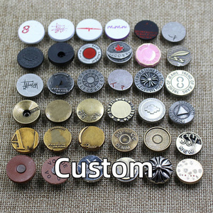 Custom Logo Brass Jeans Buttons And Rivets Denim Garment Metal Jeans Button For Clothing