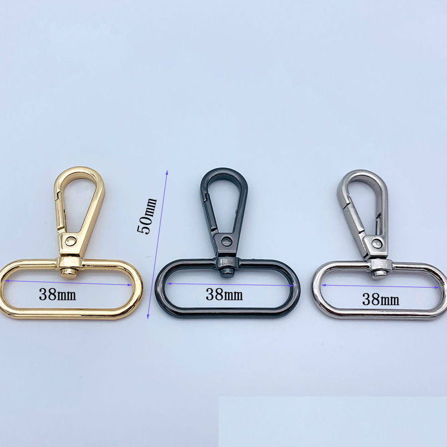 Custom Logo Size Zinc Alloy Hardware  Dog Swivel Snap Hooks For Bag Handbag