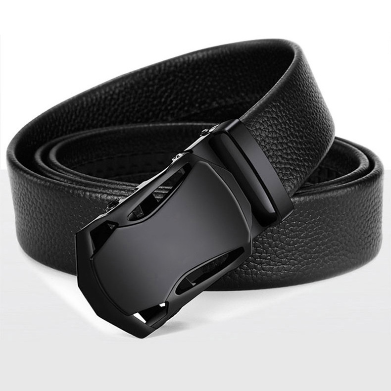 Wholesale Male Durable Straps Simple Sliding Business Buckle Belts Artificial Leather Belts For Men