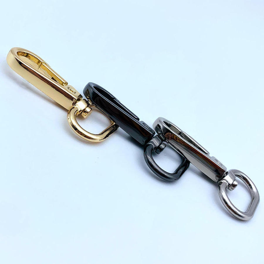 Custom Logo Size Zinc Alloy Hardware  Dog Swivel Snap Hooks For Bag Handbag