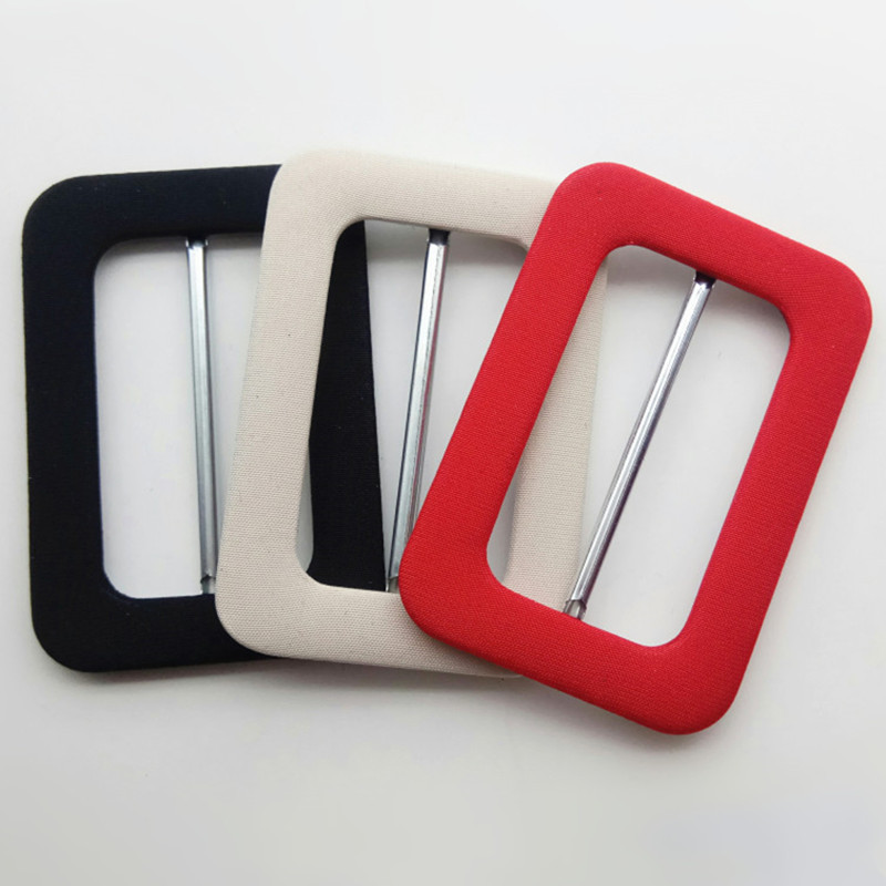 Square Shape Inner Size 3.5CM/4.5CM/5CM With/Without Pin Metal Custom Fabric Covered Belt Buckle