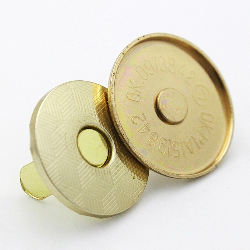 Round Metal Custom 18mm Bag Accessories Magnetic Sewable Invisible Magnet Button For Sewing Supplies Bags Clothing