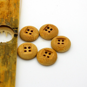 Customized Logo Eco Friendly 4 Holes Natural Shirt Buttons Bamboo Button