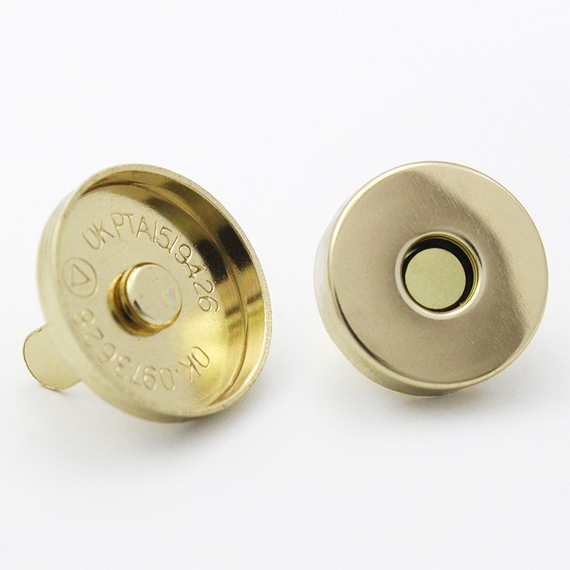 Round Metal Custom 18mm Bag Accessories Magnetic Sewable Invisible Magnet Button For Sewing Supplies Bags Clothing