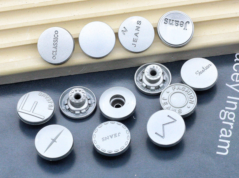 Manufacturer Denim Pant Buttons Zinc Alloy Brand Name  Custom Logo Metal  Brass Jeans Button for Jacket