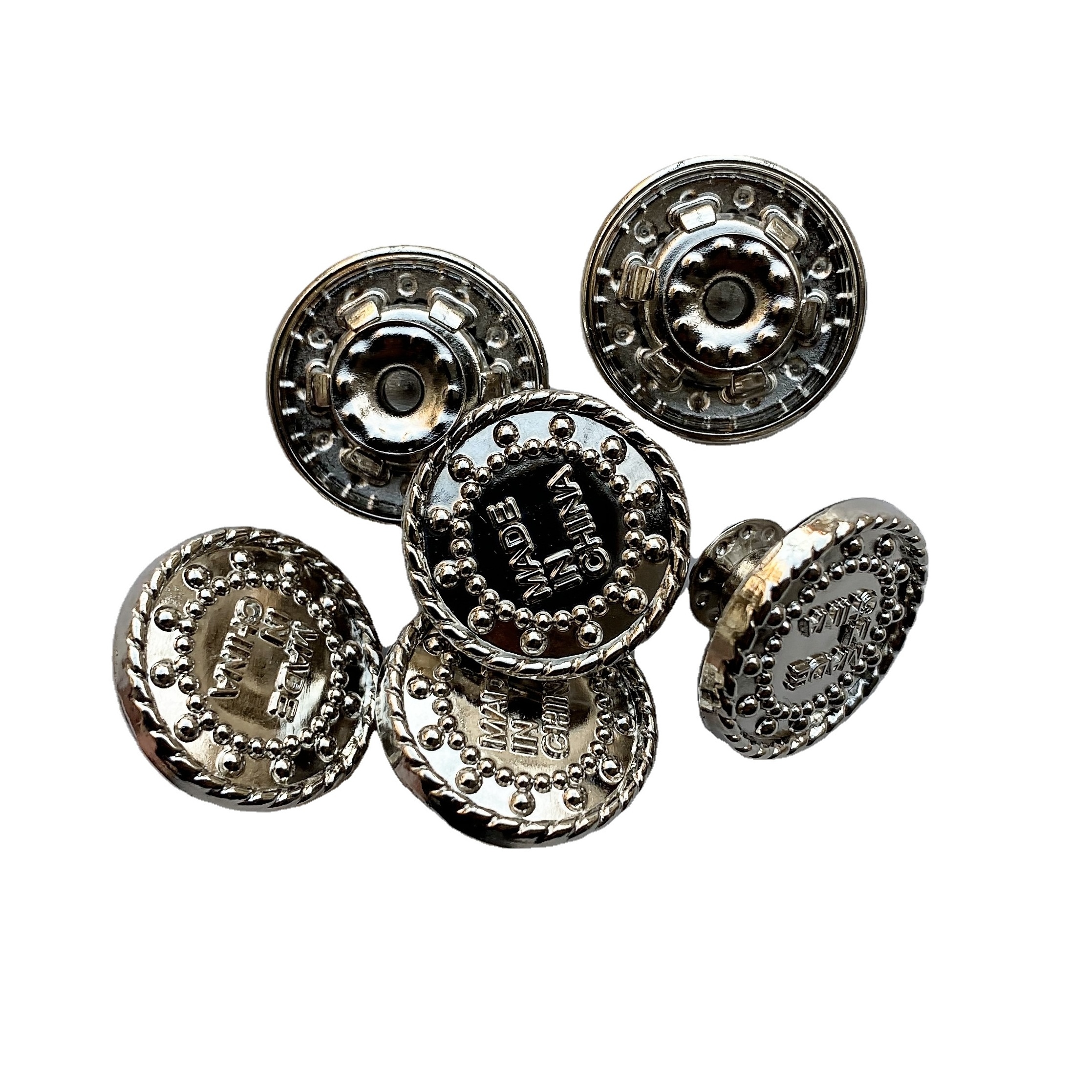 New style High quality  Wholesale 18mm accessories and rivets custom logo denim metal tack Jeans button for jeans