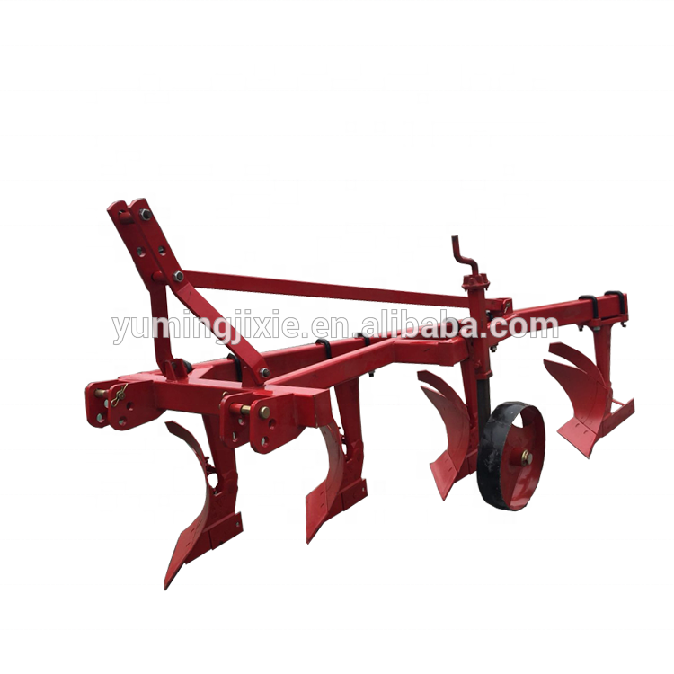 Hot Sale Tractor Mounted Plate Share Plow New Medium Furrow Plough Four  Wheels Plowing Machinery