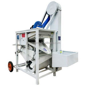 Factory Sale Vibration Screen Type Grain Seed Screening Machine With Dust Collector