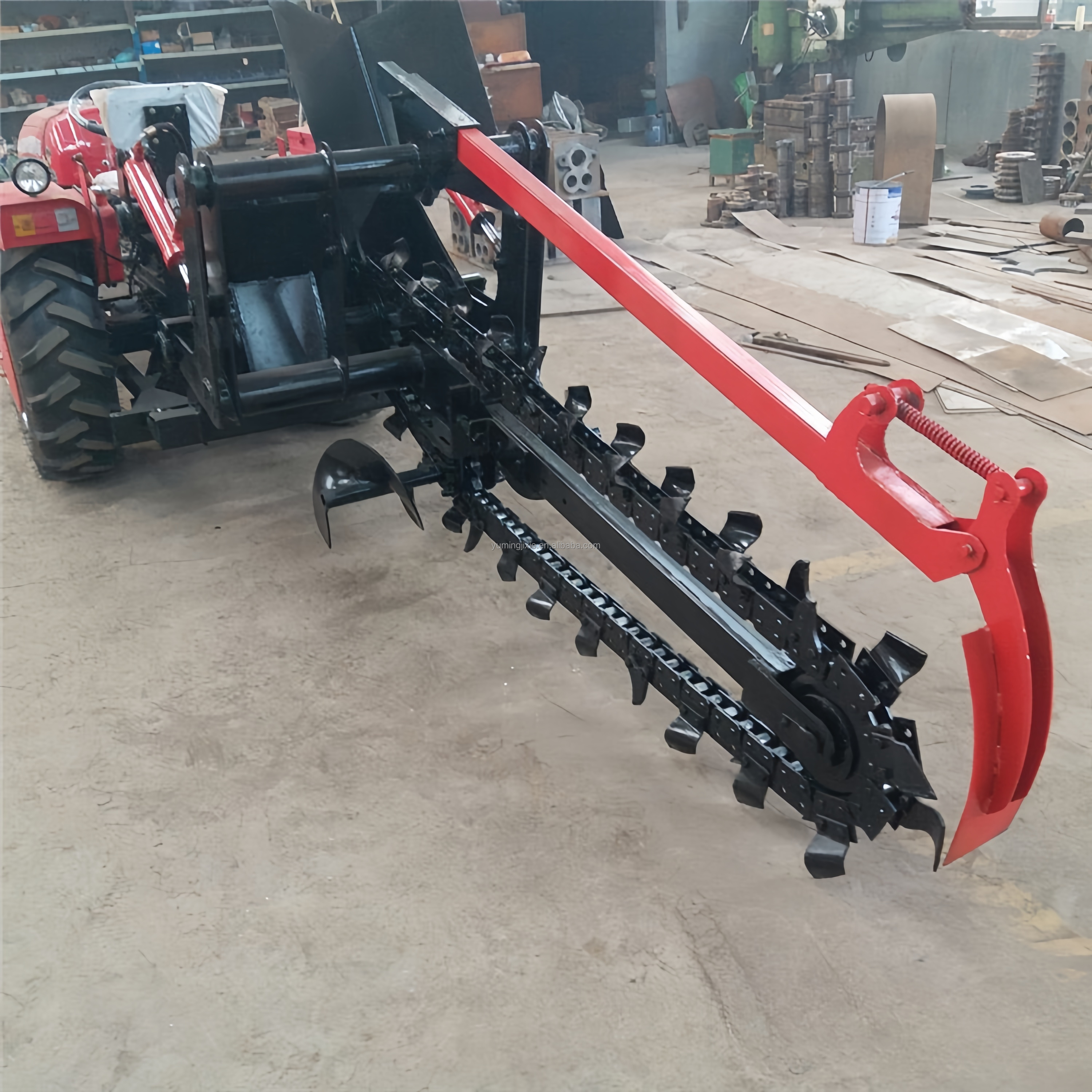 Hot Sale 3 Point Hitch Tractor Mounted Trencher Driven Pipeline Chain Ditcher Machine