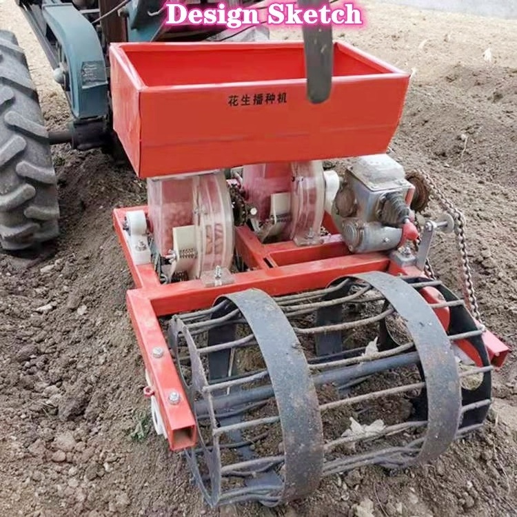 Tractor Hitch Farm Planter Peanut Seed Seeder Machine On Sale