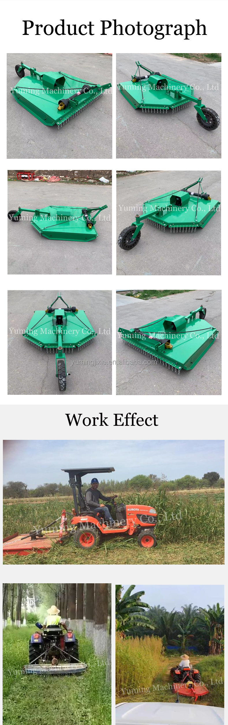 High Performance Agriculture Tractor Mounted Topper Mower Slasher Grass Slasher Machine