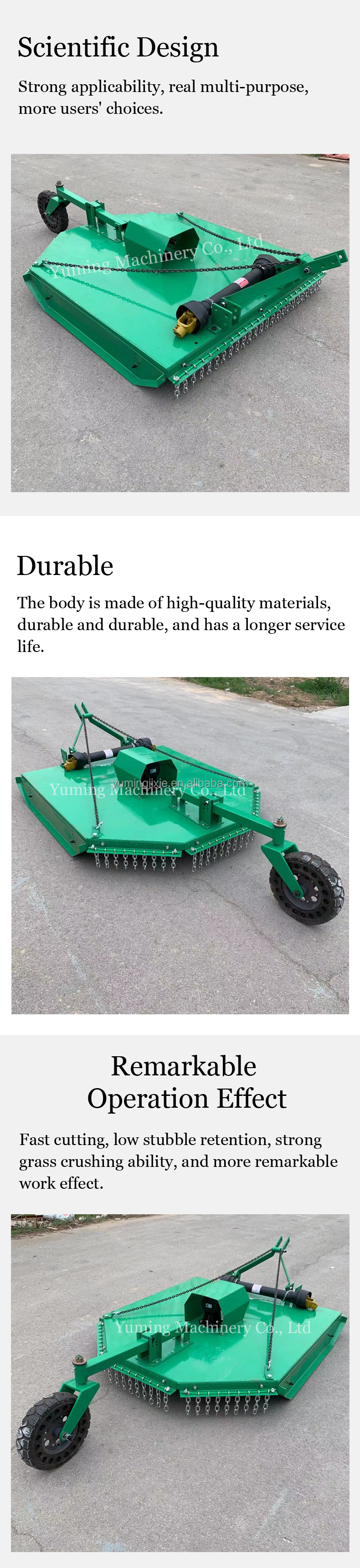 High Performance Agriculture Tractor Mounted Topper Mower Slasher Grass Slasher Machine