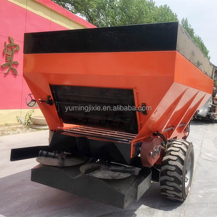 Tractor PTO Farmyard Manure Spreading Equipment High Efficiency Chicken Duck Animal Manure Spreader