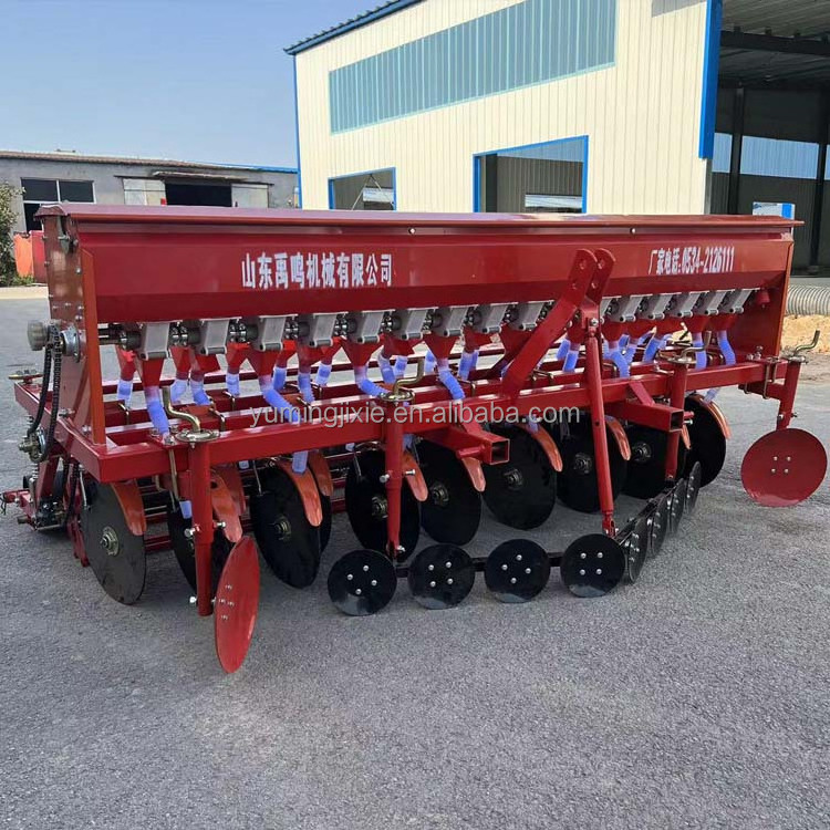 Tractor Mounted Farm Seed Planter 6 9 12 14 16 18 20 24 Rows Wheat Dry Rice Alfalfa Grass Fertilizer Seeder