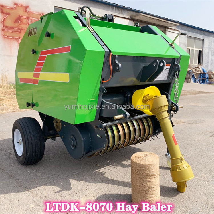 Multipurpose Hay And Straw Baling Machine Tractor Mini Hay Baler Machine Grass Round Baler