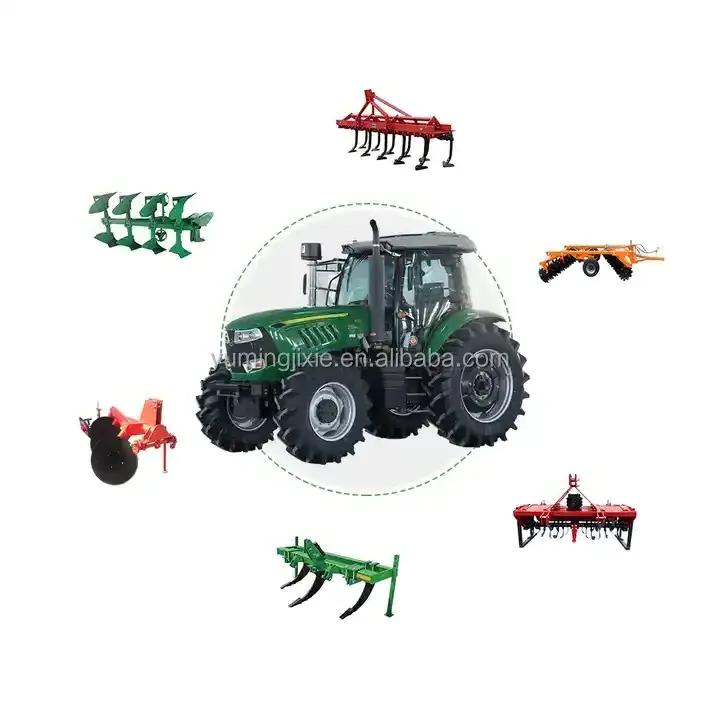 Factory 60hp 90hp 100hp 4x4 small tractors mini tractors with front end loader backhoe