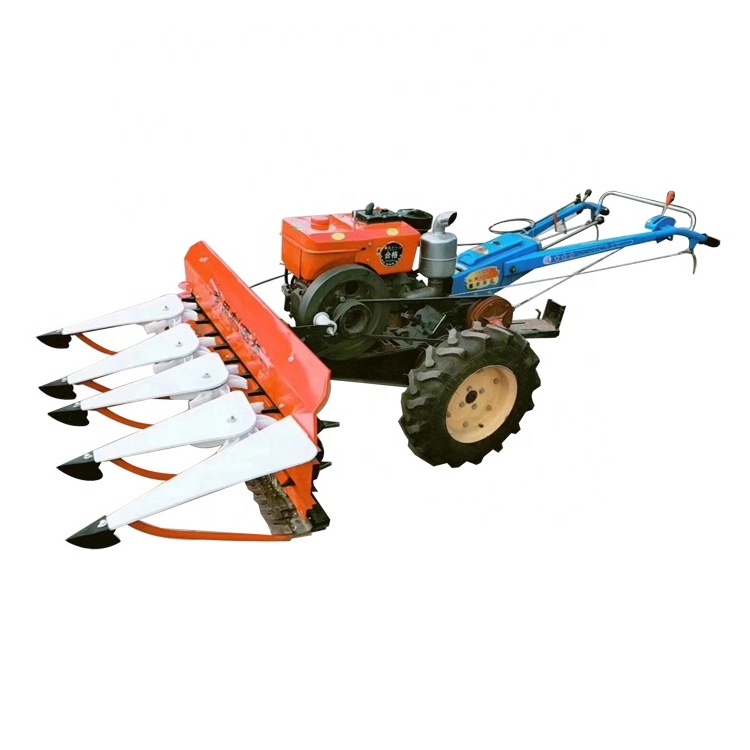 Hot Sale 4G-100 Farm Walking Tractor Mounted Mini Rice Wheat Corn Harvester Reaper Machine Corn Maize Harvesting Machine 100cm