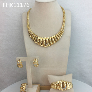 Yuminglai  Dubai Jewelry Sets African Fashion Jewelry  Gold Plated Jewelry for Women  FHK11176