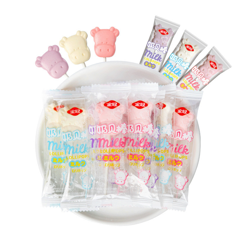 Yummeet snacks wholesale sweets and candies healthy food strawberry Taro milk tablet lollipop candy