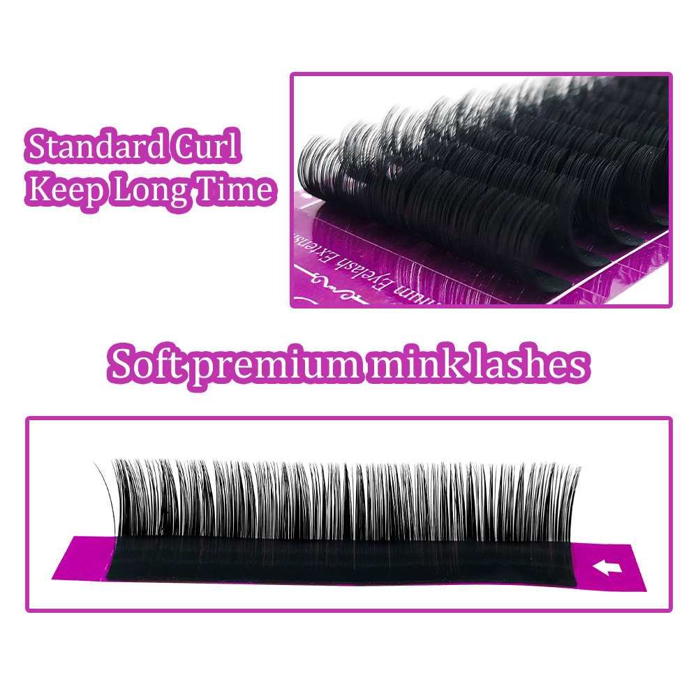 ash extension cc curl Black Matte Lashes Individual Premium Silk Eyelash Extension Glue 25mm volume eyelash extensions