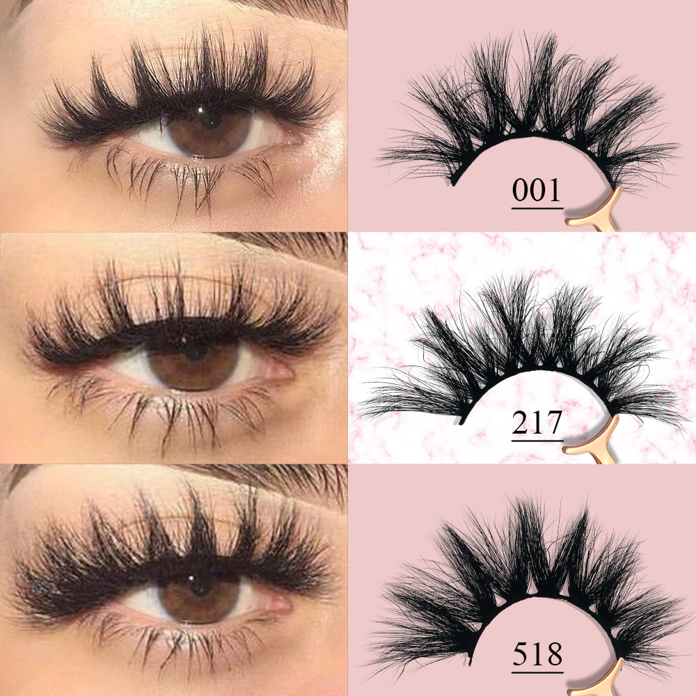 Fluffy 100% Real 3d mink lashes wholesale Private label Eyelashes Mink Lash3d 25 mm mink lashes Eyelashes Custom Eyelash Package