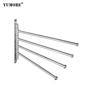 Stainless steel extension extender double gold heated corner folding bath bar holder freestanding hotel bathroom towel rack