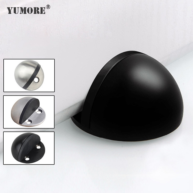 Metal stainless steel sliding decorative mini portable rubber door stop front door stopper