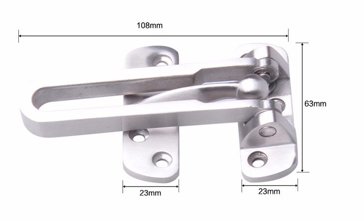 304 Stainless Steel Heavy Duty Anti-theft Metal Sliding Hotel Door Guard Office Door Security Lock