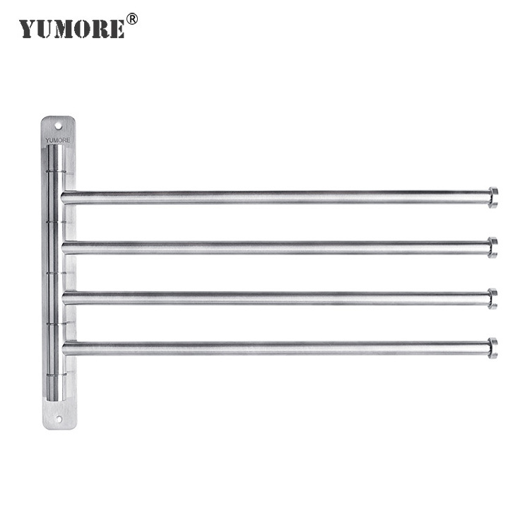 Stainless steel extension extender double gold heated corner folding bath bar holder freestanding hotel bathroom towel rack