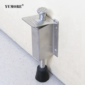 Modern unique extended extra long kickdown tall spring metal door stop door slamming stopper