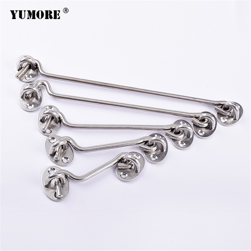 Home garden hotel solid stainless steel window hooks eye hook and door latch door lock