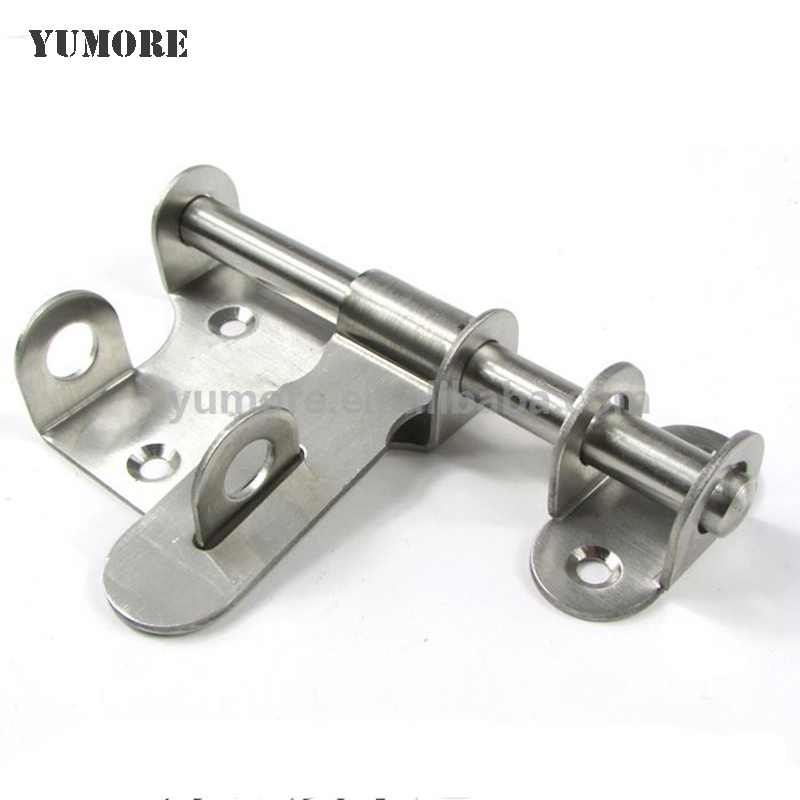 Slide bolt action wood gate slide bolt action stainless steel hotel door lock with single bolt latch