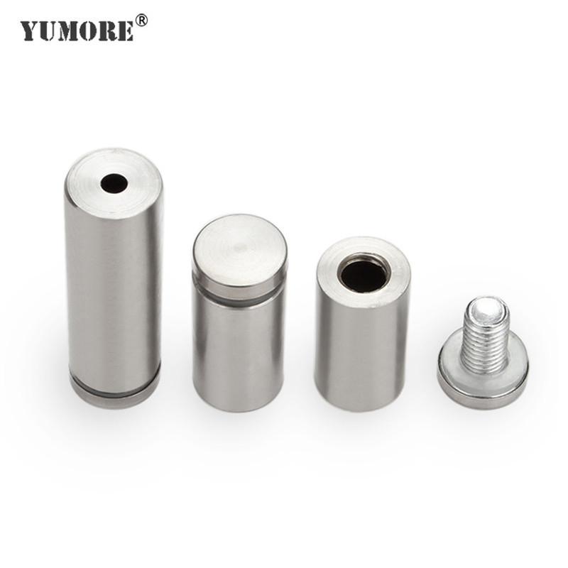 12mm 19 25 40mm metal wall mounted acrylic pin bolt solid hollow stainless steel aluminum sign screw led standoff glass spacer