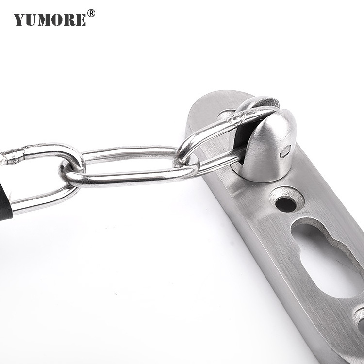 Adjustable 304ss slide hotel metal door chain flush sliding bolt concealed door latch bolt