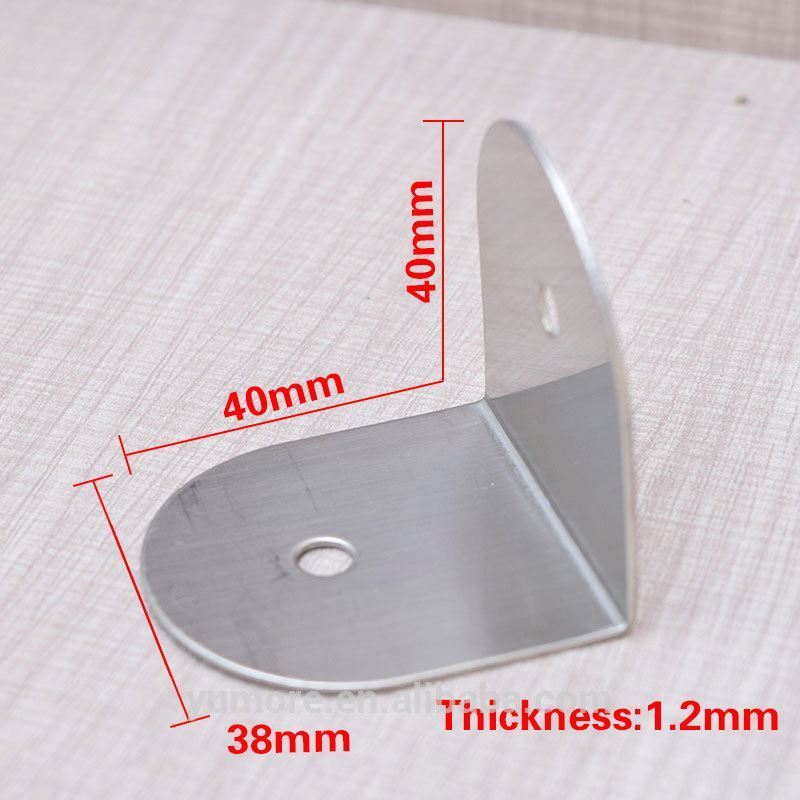 High quality 2 holes semicircle 90 degree wood brace corner brace support metal hanger bracket