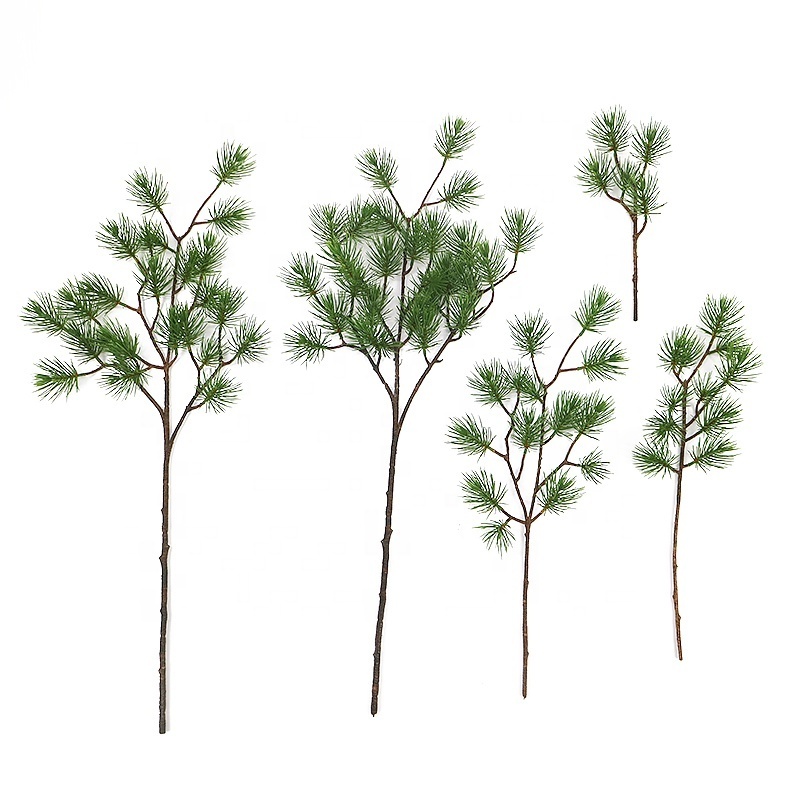 New arrival plastic pine branch pine stem good for xmas decoration