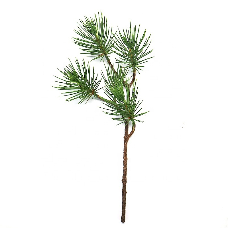 New arrival plastic pine branch pine stem good for xmas decoration