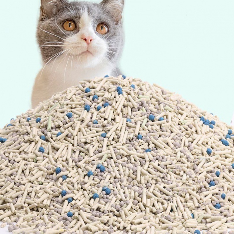 Selected Quality Pea Dregs Mix Cat Litter Clumping Tofu Cat Litter with Bentonite