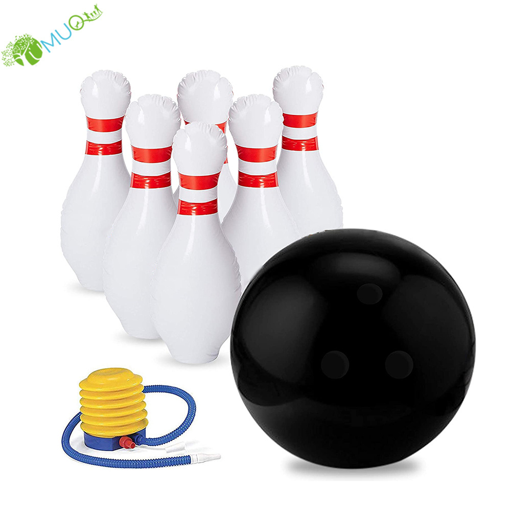 YumuQ Giant Inflatable Bowling Game Set Include Pump for Kids and Adults Indoor or Outdoor Family Fun Yard, Lawm Games