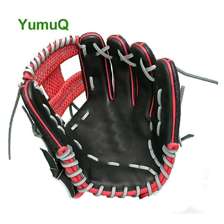 YumuQ Japanese Cow'S Skin 11.5 Inches Baseball Catching/ Fielding/ Batting Glove Lace Kit Mens